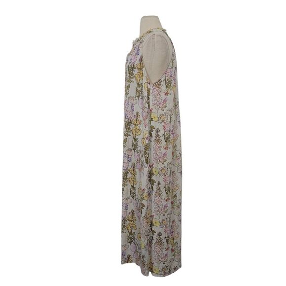RAQUEL ALLEGRA Halter Midi Dress Sz 0 Floral Garden‎ Print Lightweight Feminine - Picture 7 of 11